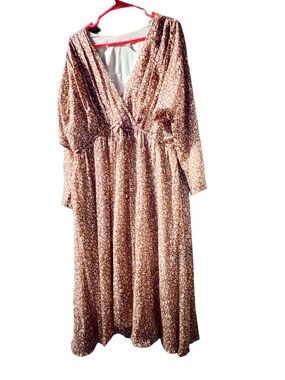 Ted Baker London Floral Long Sleeve Midi Dress | Size 3 plus
